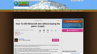 How To Edit Minecraft skin without buying the game. (Legal) Minecraft ...