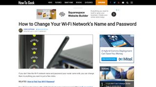How to Change Your Wi-Fi Network's Name and Password