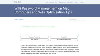 How to find & see wifi password on Mac OS X - Disk Drill