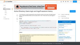 Active Directory Users login and logoff sessions history - Stack ...