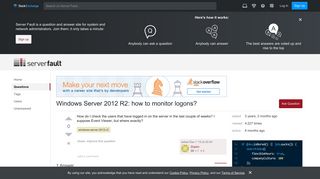 Windows Server 2012 R2: how to monitor logons? - Server Fault