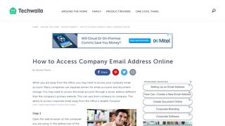 How to Access Company Email Address Online | Techwalla.com