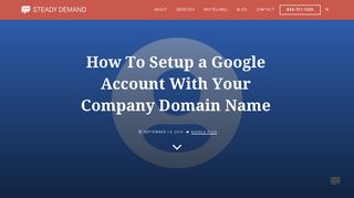 How To Setup a Google Account With Your Company Domain Name