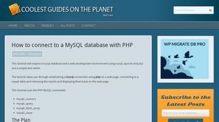 How to make a MySQL connection using PHP on a HTML Page