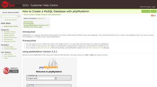 How to Create a MySQL Database with phpMyAdmin - Webvault Help ...