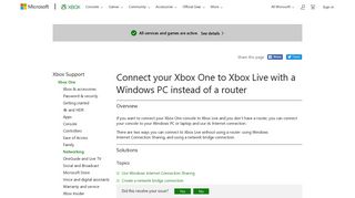 Connect Xbox One to Xbox Live Without a Router - Xbox Support