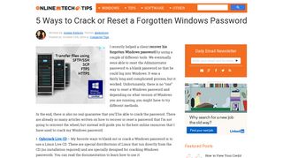 5 Ways to Crack or Reset a Forgotten Windows Password