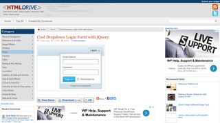 Cool Dropdown Login Form with jQuery | login and signup form,form