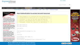 Example of C Program/Code for User Authentication to access ...