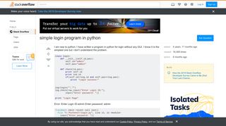 simple login program in python - Stack Overflow