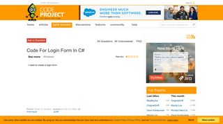 Code For Login Form In C# - CodeProject