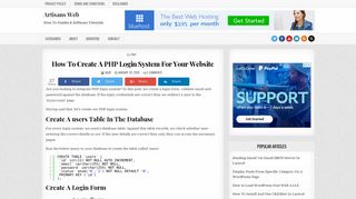 How To Create A PHP Login System For Your Website - Artisans Web