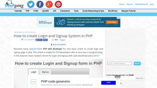 How to create Login and Signup System in PHP | PHPGang.com