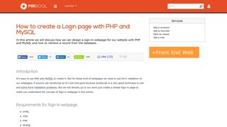 How to create a Login page with PHP and MySQL - Mr.Bool