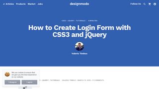 How to Create Login Form with CSS3 and jQuery - Designmodo