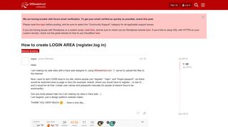 How to create LOGIN AREA (register,log in) - Website Building ...