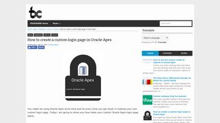 How to create a custom login page in Oracle Apex - Truexense