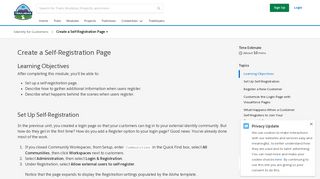 Create a Self-Registration Page Unit | Salesforce Trailhead
