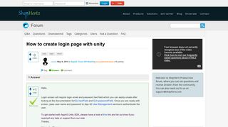 How to create login page with unity - Shephertz Community