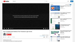 How To Delete Email Address From Facebook Login Screen ...