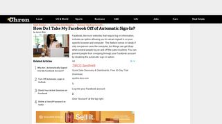 How Do I Take My Facebook Off of Automatic Sign-In? | Chron.com
