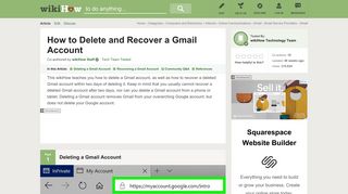 How to Delete and Recover a Gmail Account (with Pictures)
