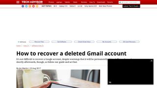 How to Recover a Deleted Gmail Account - Tech Advisor