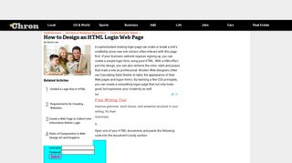 How to Design an HTML Login Web Page | Chron.com