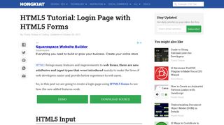 HTML5 Tutorial: Login Page with HTML5 Forms - Hongkiat