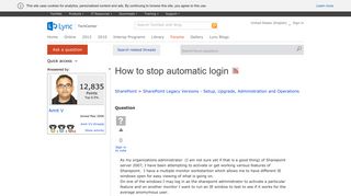 How to stop automatic login - Microsoft
