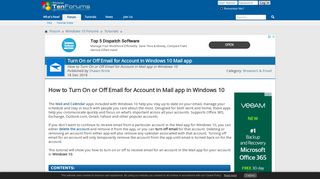 Turn On or Off Email for Account in Windows 10 Mail app ...