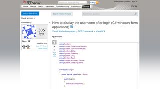 How to display the username after login (C# windows form ...