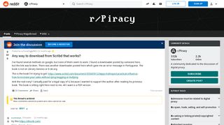 Any way to download from Scribd that works? : Piracy - Reddit
