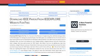 How To Download IEEE Papers Free Trick (*Latest Working*)