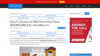 Download IEEE Papers For Free From IEEExplore And Sci-hub Website