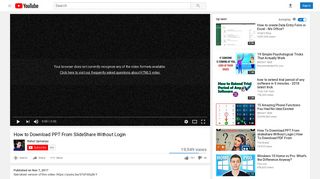How to Download PPT From SlideShare Without Login - YouTube