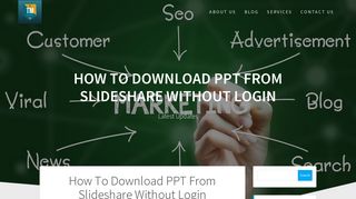 How To Download PPT From Slideshare Without Login - Tutorial Mart