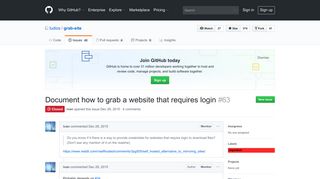 Document how to grab a website that requires login · Issue #63 ...