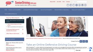 Take an Online Defensive Driving Course – AAA Senior Driving