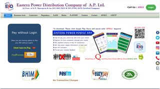 Pay Bill Online - Eastern Power Distribution Company Of AP Ltd