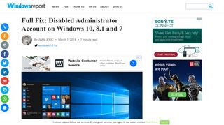 Full Fix: Disabled Administrator Account on Windows 10, 8.1 and 7