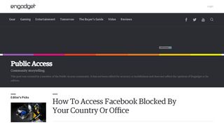 Public Access - How To Access Facebook Blocked By Your Country Or ...