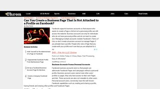 Can You Create a Business Page That Is Not Attached to a Profile on ...
