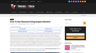 How To See Password Using Inspect Element - Tricks N Tech