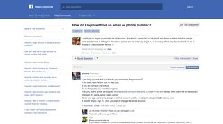 How do I login without an email or phone number? | Facebook Help ...