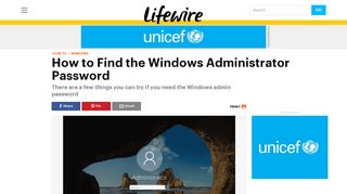 How to Find the Windows Administrator Password - Lifewire