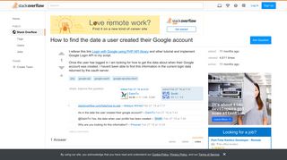 How to find the date a user created their Google account - Stack ...