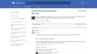 How will I find out my email address? | Facebook Help Community ...