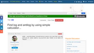 Find log and antilog by using simple calculator... - Students ...