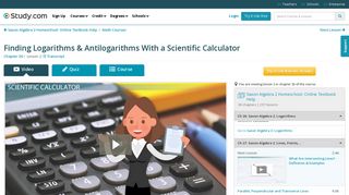 Finding Logarithms & Antilogarithms With a Scientific Calculator ...